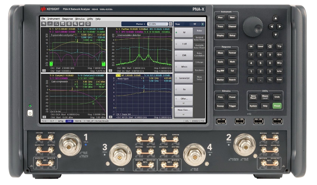 是德 N5244B PNA-X 微波网络分析仪，900 Hz/10 MHz 至 43.5 GHz